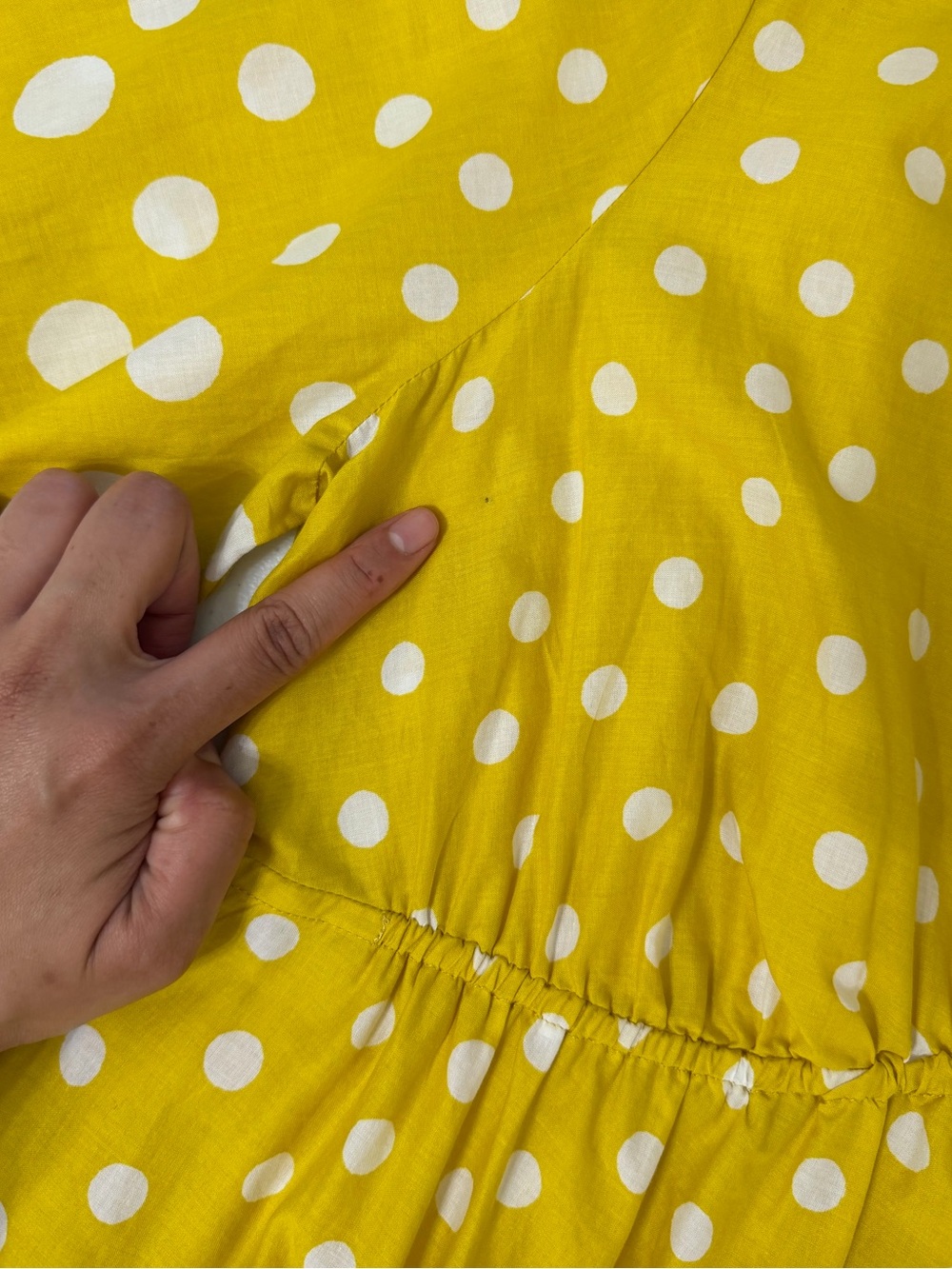 Boden Polka Dot Pom Pom Bell Sleeve 100% Cotton Tunic Cover Up 12R - Picture 6 of 10